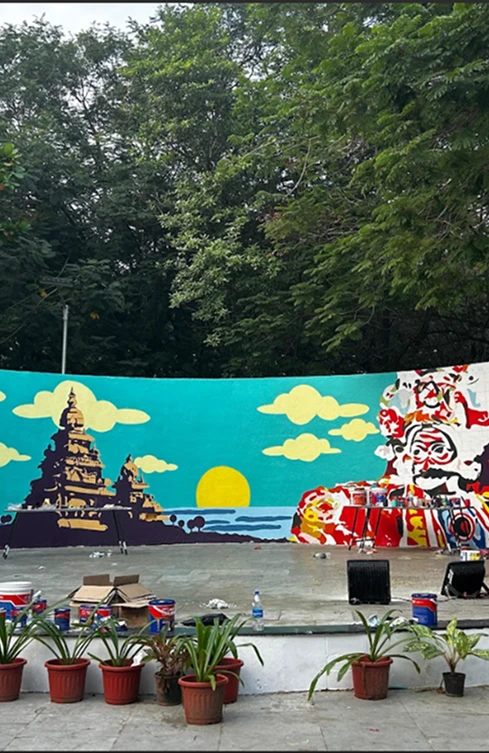 Anna Nagar Tower painting project by Dot R Interiors Pvt Ltd